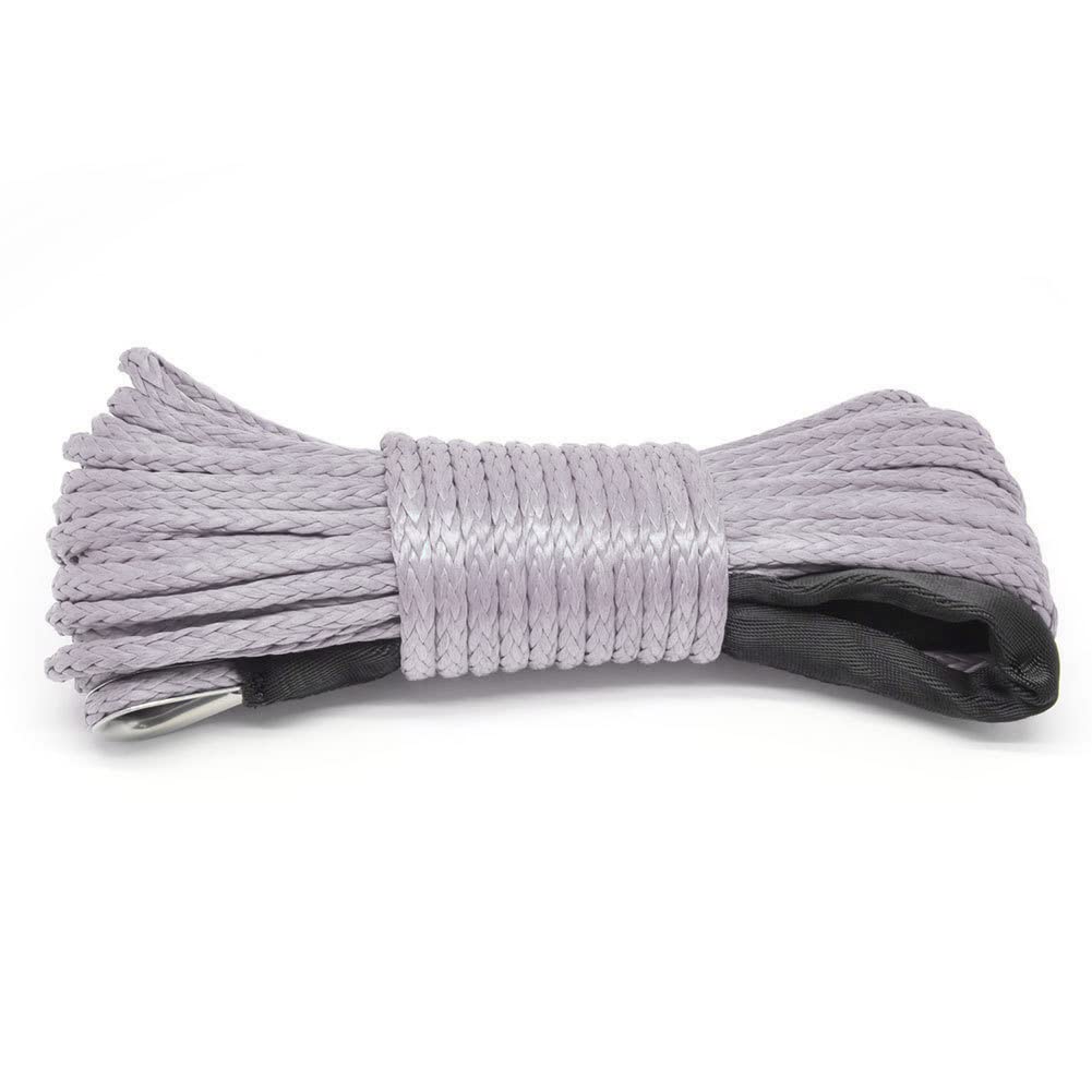ihreesy Windenseil 12-adrig, 6mm x 15m Synthetisches Windenseil mit Mantel Synthetisches Windenseilseil Auto-Abschleppseil für SUV, ATV UTV Geländewagen LKW Boot,Grau ihreesy Windenseil 12-adrig, 6mm x 15m Synthetisches Windenseil mit Mantel Synthetisches Windenseilseil Auto-Abschleppseil für SUV, ATV UTV Geländewagen LKW Boot,Grau von ihreesy