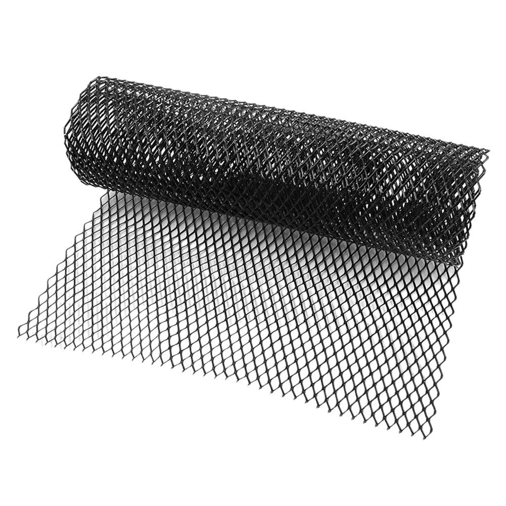 Alu Renngitter,Aluminium Racegitter Streckgitter,Universal Auto Car Grill Mesh Net Aluminiumlegierung Alu Kühlergrill Einsatz Blatt Gitter Körper Stoßstange Rauten Grill,100x33cm,Schwarz 11 X 25mm von ikasus