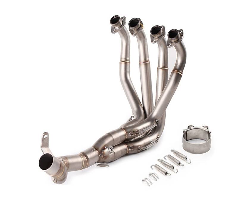 Für Kawasaki Z900 Z 900 2017-2022 Motorrad Auspuff Mittelrohr Titan Legierung Volle System Front Link Rohr Rohr Slip-on(Color:Stainless steel) von ikdiqew