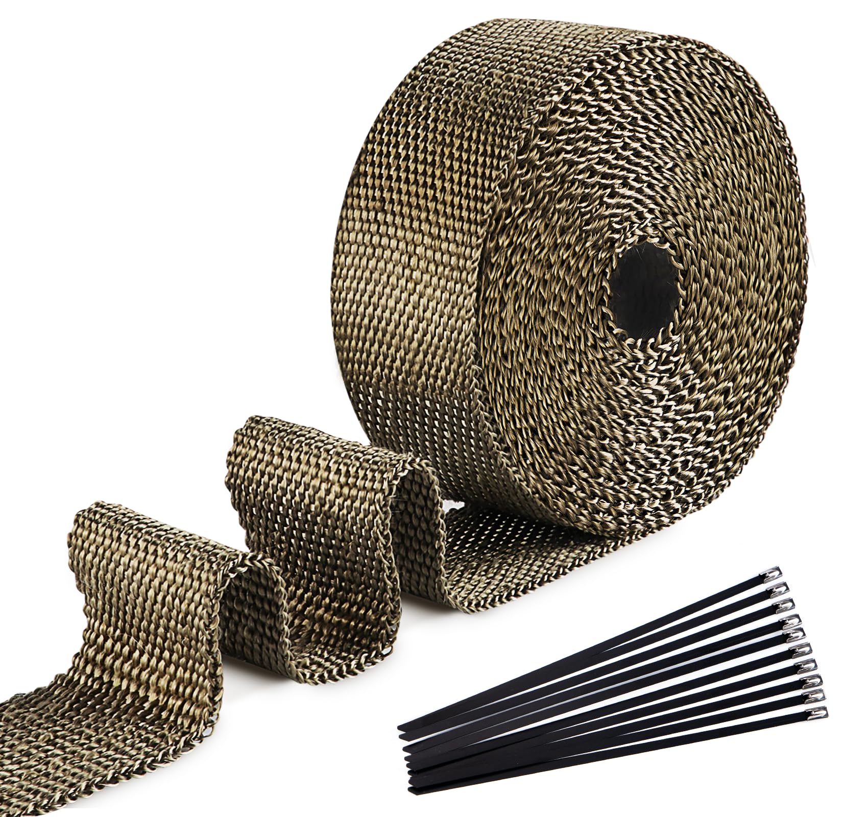 ilauke 5M*50mm Hitzeschutzband Auspuff, Auspuff Dichtband mit 10 Edelstahl-Kabelbindern, Schwarz – Hochtemperaturbeständig bis 1200°C für Motorrad, Auto, Traktor und mehr ilauke 5M*50mm Hitzeschutzband Auspuff, Auspuff Dichtband mit 10 Edelstahl-Kabelbindern, Schwarz – Hochtemperaturbeständig bis 1200°C für Motorrad, Auto, Traktor und mehr von ilauke