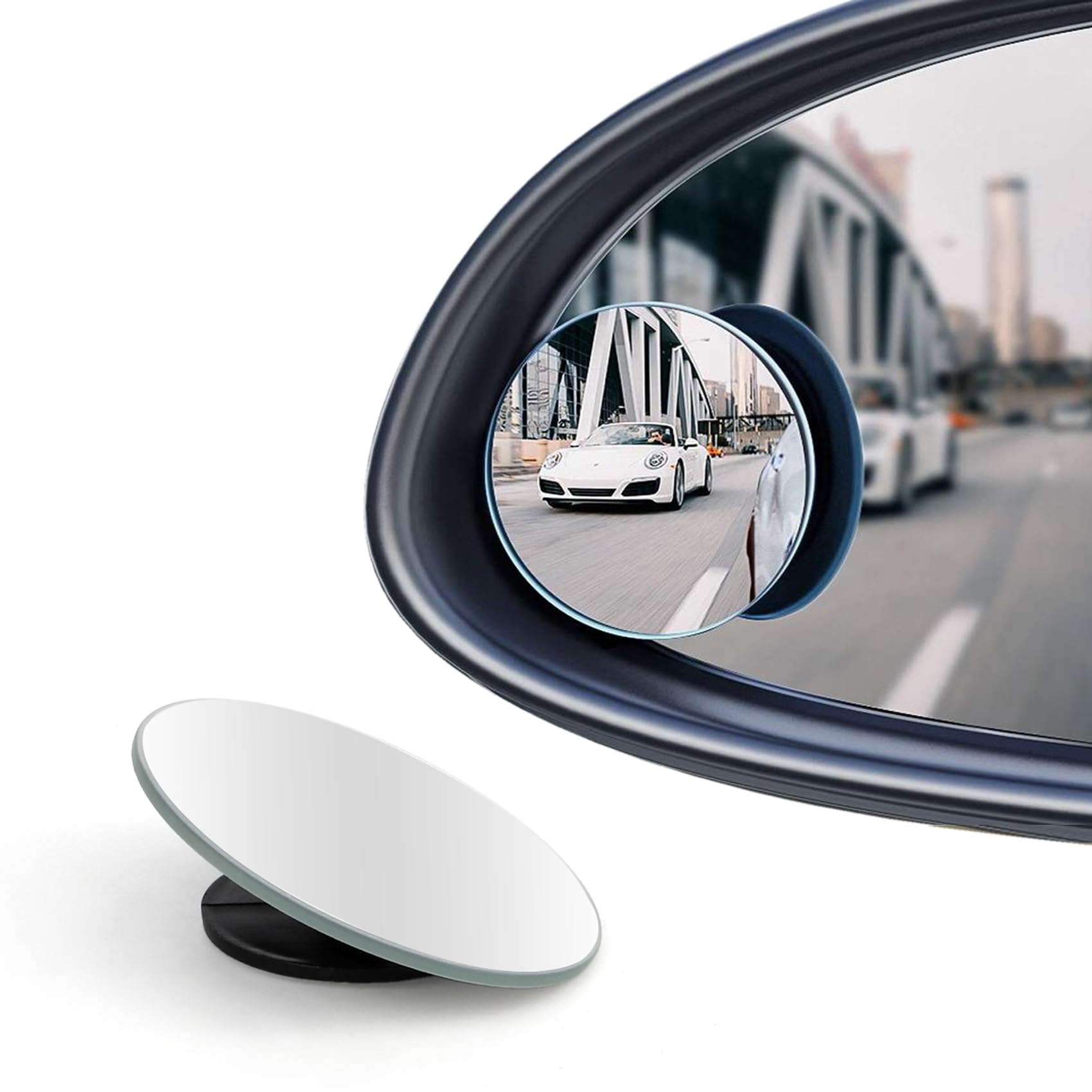 Toter Winkel Spiegel Auto Toter-Winkel-Assistent 2 Stück Runder Rahmenloser 360° Drehbarer Convex Spiegel, HD Einstellbar für Auto LKW SUV Blind Spot Zusatzspiegel Außen Toter Winkel Spiegel Auto Toter-Winkel-Assistent 2 Stück Runder Rahmenloser 360° Drehbarer Convex Spiegel, HD Einstellbar für Auto LKW SUV Blind Spot Zusatzspiegel Außen von imSHHWcs