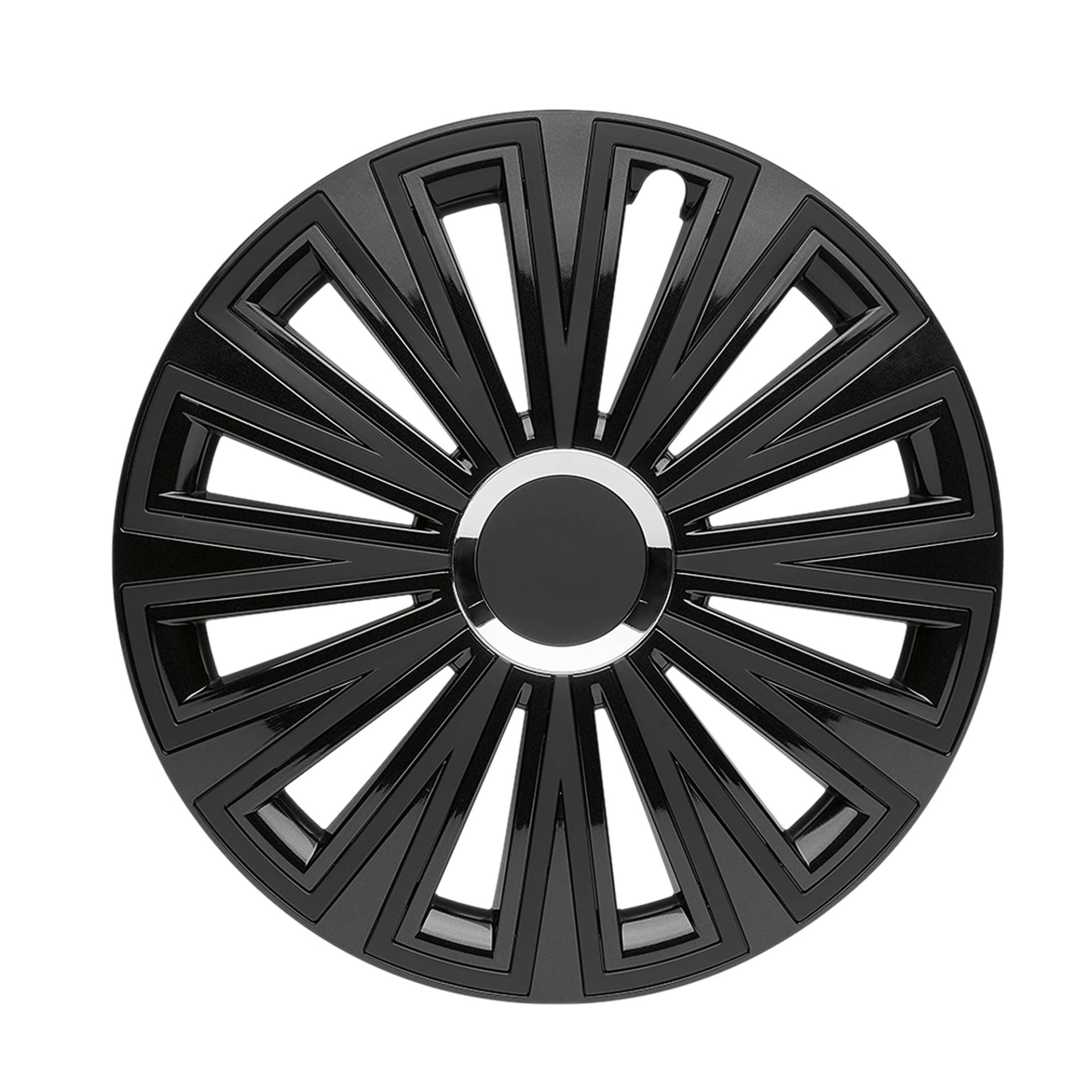 in.pro. engineering Radzierblende Sunset 14 Zoll Schwarz matt / glänzend, zweifarbig mit Chromring Set 4 Stück in.pro. engineering Radzierblende Sunset 14 Zoll Schwarz matt / glänzend, zweifarbig mit Chromring Set 4 Stück von in.pro. engineering