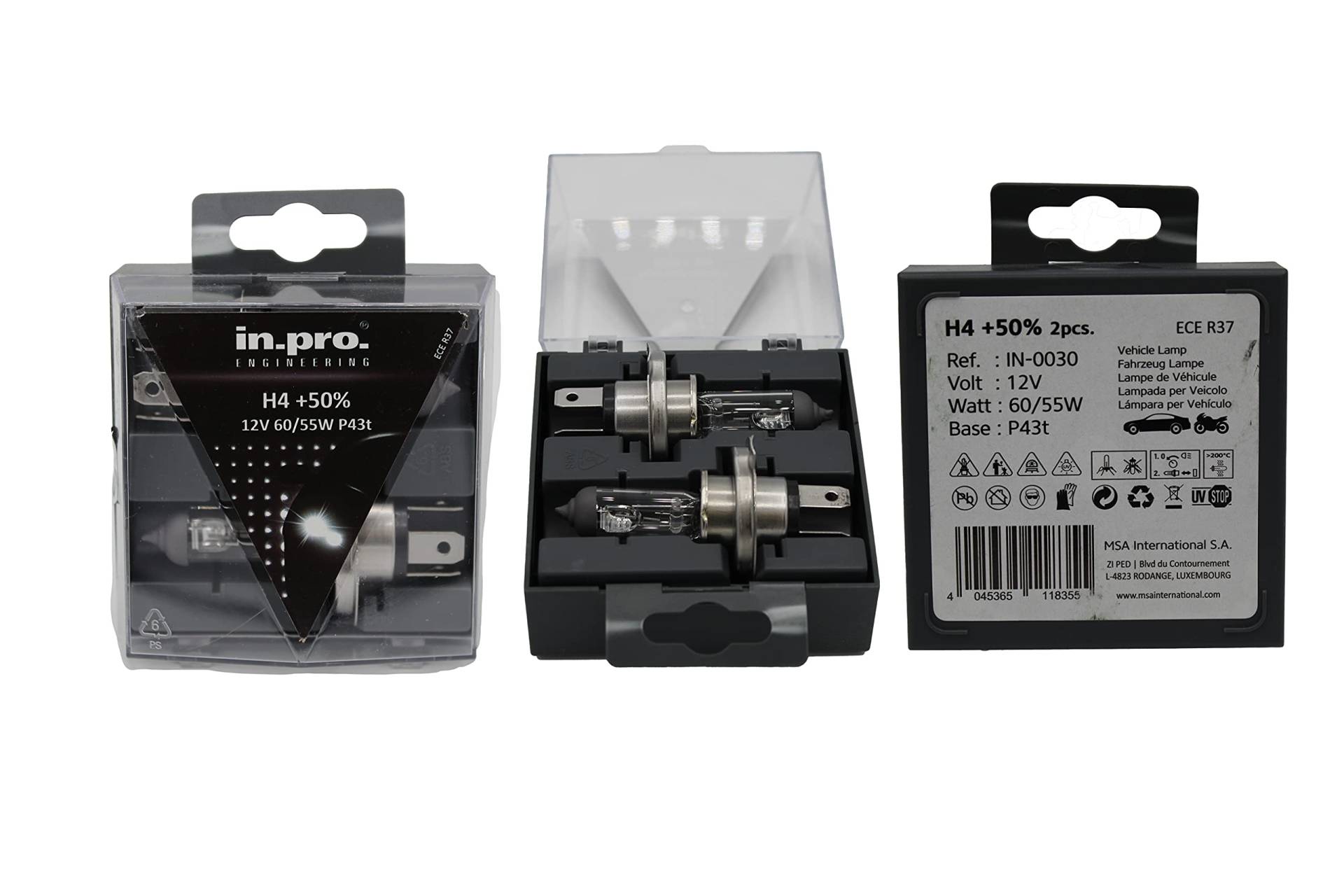 in.pro. Glühlampe H4 plus 50% Twinbox 2 Stück in.pro. Glühlampe H4 plus 50% Twinbox 2 Stück von in.pro