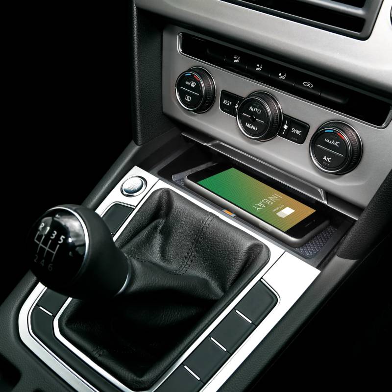 INBAY 5W Handyhalterung Auto Ablagefach Induktiv/Kabellos passend für VW Arteon (3H), Passat (B8) - Autohalterung Zubehör Innenraum - Qi von Inbay