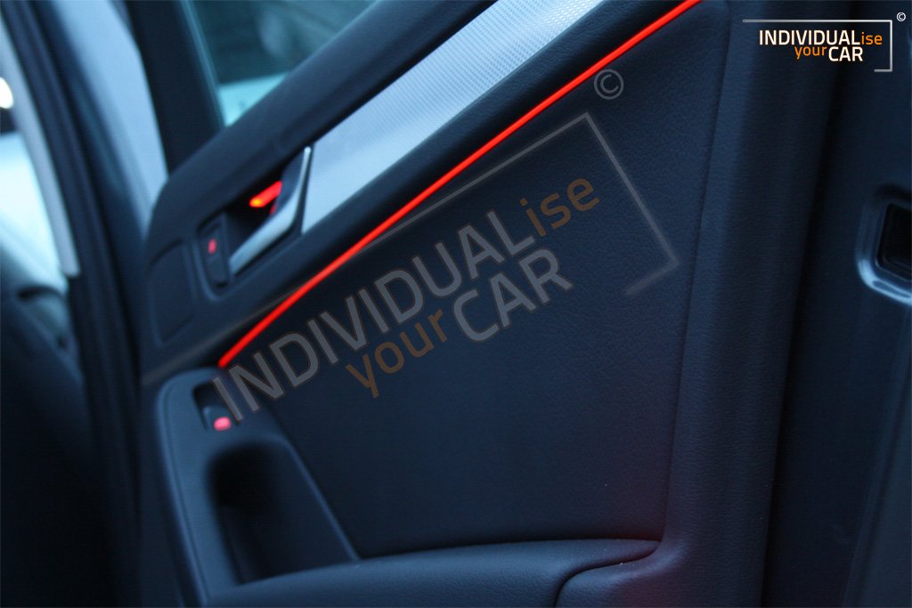 INDIVIDUALise your CAR EL Ambiente Lichtleiste Ambientebeleuchtung Innenraumbeleuchtung (2m Rot) von INDIVIDUALise your CAR
