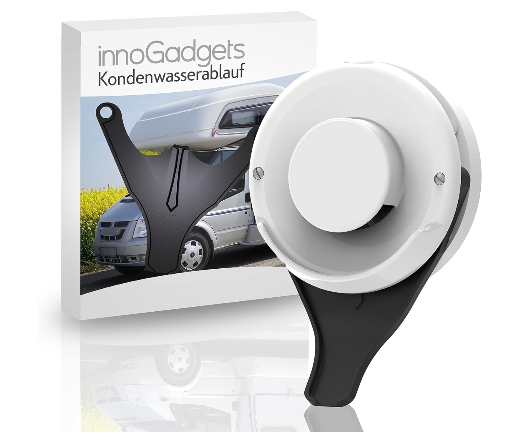 innoGadgets Wohnmobil Kondenswasserablauf | Kondenswasserschutz für den Kamindeckel | Caravan Abgaskamin Spritzschutz | Wohnmobil Gadgets | Kompatibel mit: TRUMA von innoGadgets