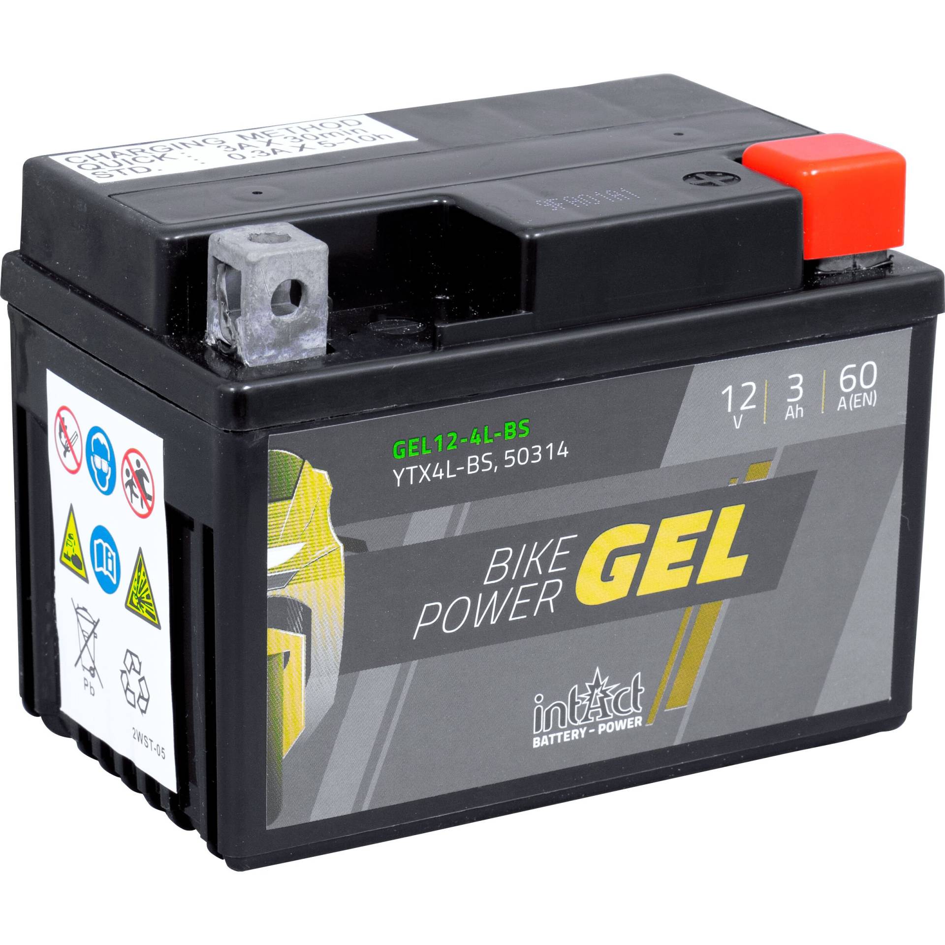 intAct Batterie Bike Power Gel geschlossen GEL12-5ZS 12V/4Ah (YTZ5- von intAct