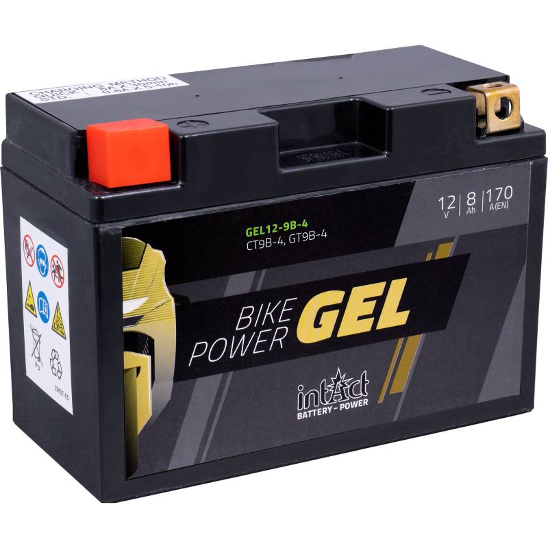 intAct Batterie Bike Power Gel geschlossen GEL12-9B-4 12V/8Ah (YT9B von intAct