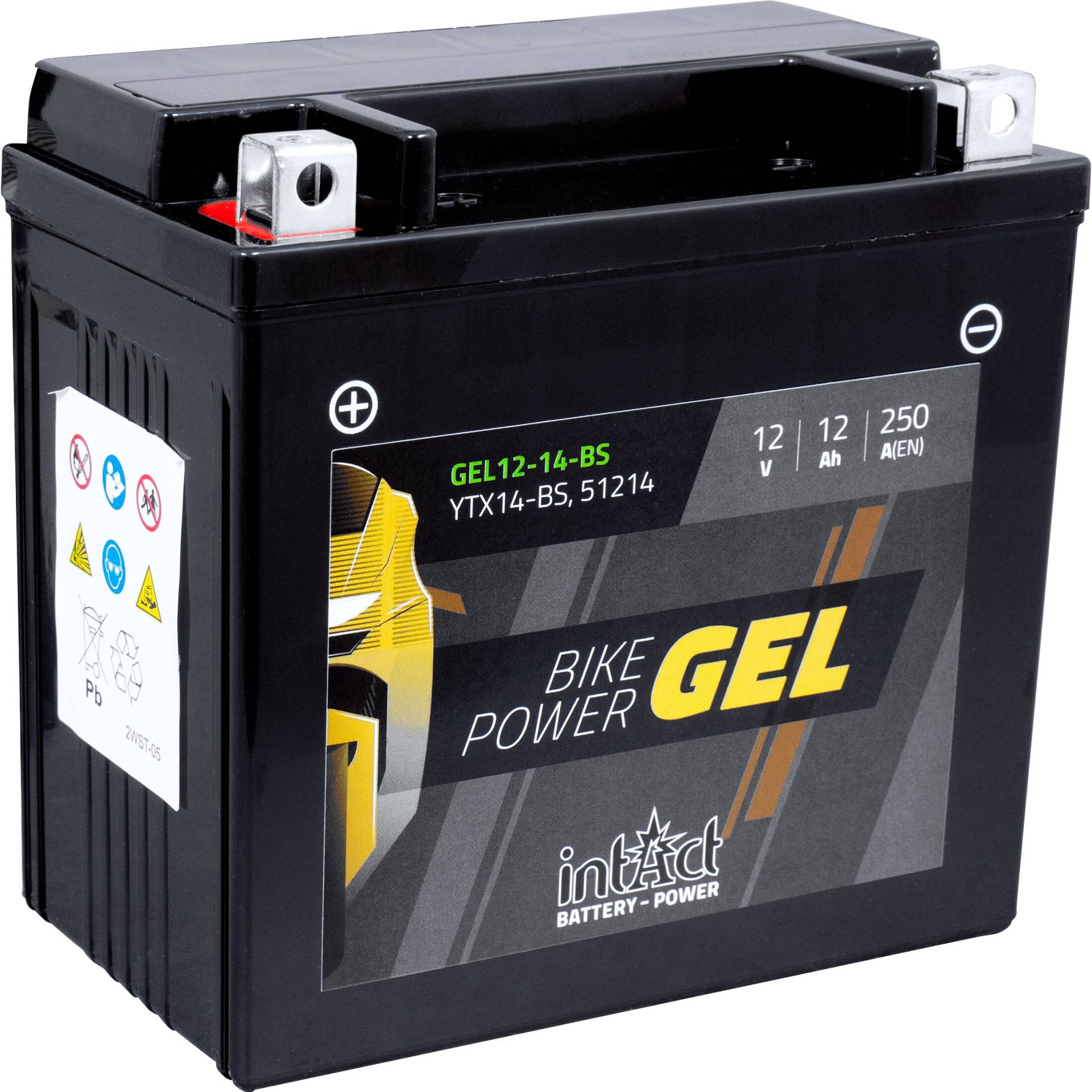 intAct Batterie Bike Power Gel geschlossen YTX14-BS  12V, 12Ah von intAct