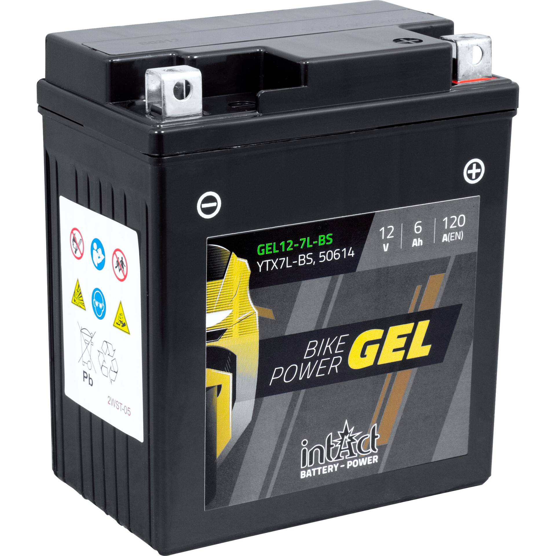 intAct Batterie Bike Power Gel geschlossen YTX7L-BS  12V, 6Ah von intAct
