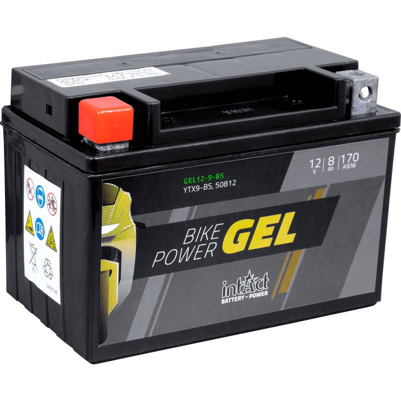 intAct Batterie Bike Power Gel geschlossen YTX9-BS  12V, 8Ah von intAct