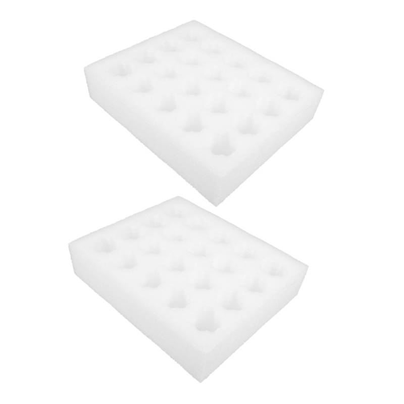 iplusmile 2 Stück 20 Eierschutz-Eierablage Eierschale aus Schaumstoff Eierhalter aus Perlbaumwolle Tablett für Eierkartons Schaum aus Eierkisten Perlenbaumwolle Weiß von iplusmile