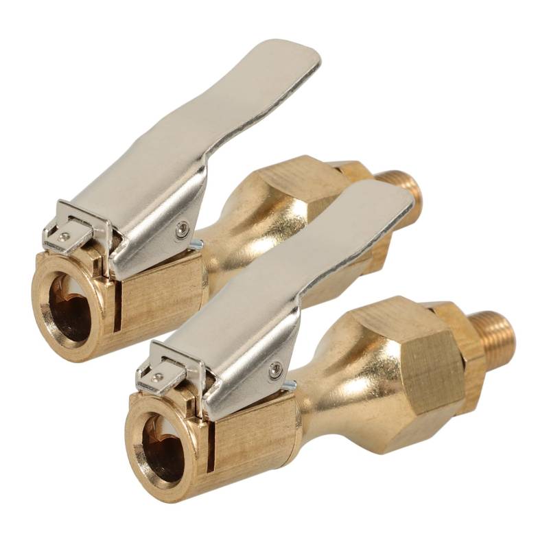 iplusmile 2Stücke Luftfutter Schnellkupplung Clip Reifenfüller Spannfutter aus Kompatibel mit Luftpumpen und Ventilen für Pkw LKW und Fahrräder und Langlebig von iplusmile