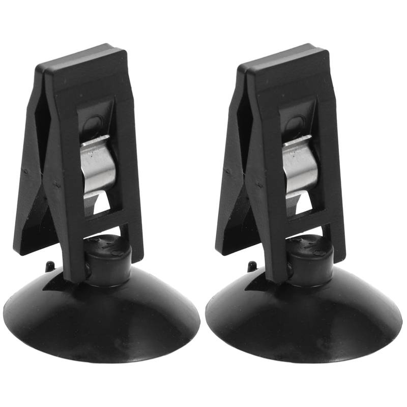 iplusmile 4 Stück Visitenkartenhalter Fürs Auto Ticket Saugnapf-Clip Autobrillenclip Auto -dokumenthalter Autoclip Auto Montierter Clip Autoklemme Vom Saugtyp Kfz-Clips Schwarz Federstahl von iplusmile