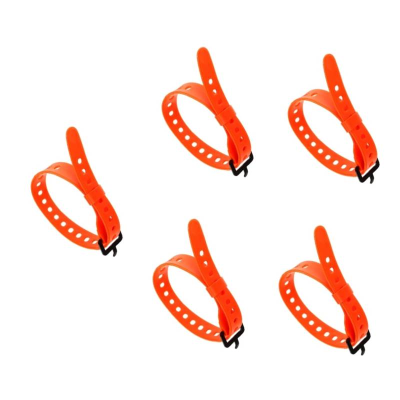 iplusmile 5 Stück Multifunktionsgurte Gepäckfixiergurt Elastische Gepäckgurte Outdoor-gepäckgurte Koffergurt Motorrad-lastengurt Packgurt Mit Schnalle Campingausflug Bindegürtel Orange Gummi von iplusmile