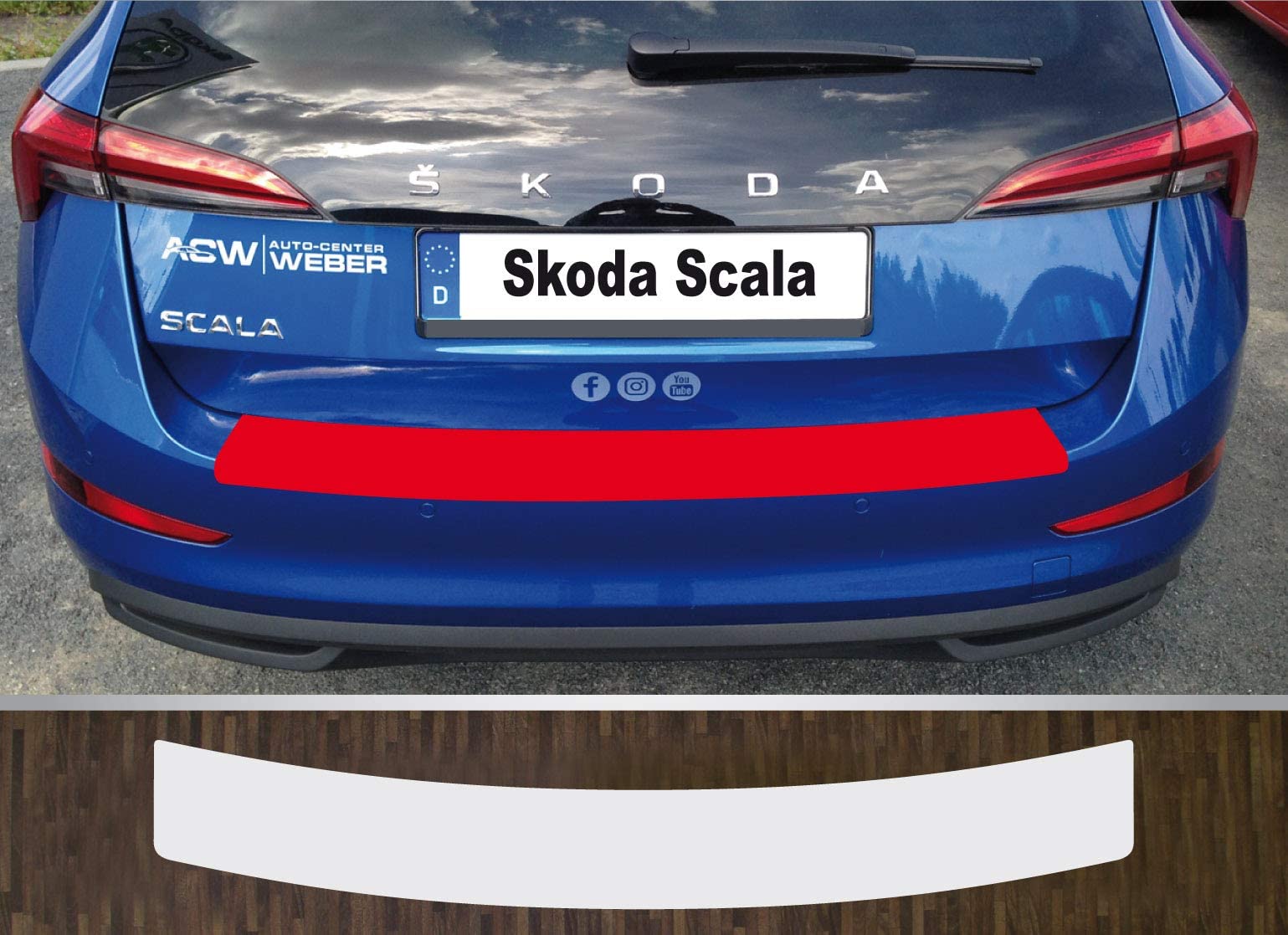 is-tuning kompatibel mit Skoda Scala ab 2019 Lackschutzfolie Ladekantenschutz transparent von is-tuning