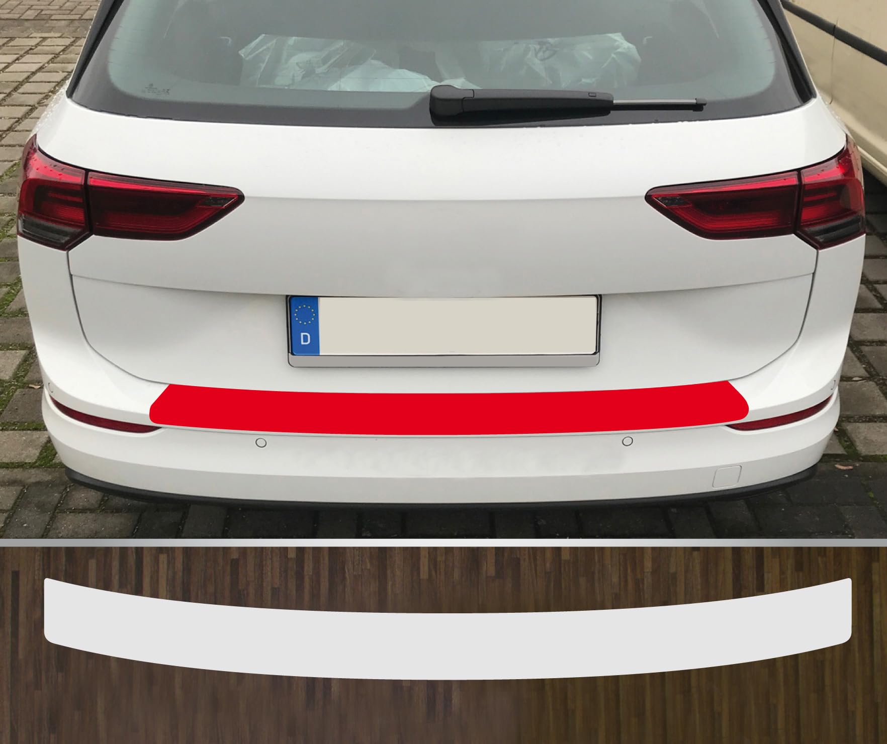 kompatibel mit VW Golf 8 Variant ab 2020 Lackschutzfolie Ladekantenschutz transparent von is-tuning