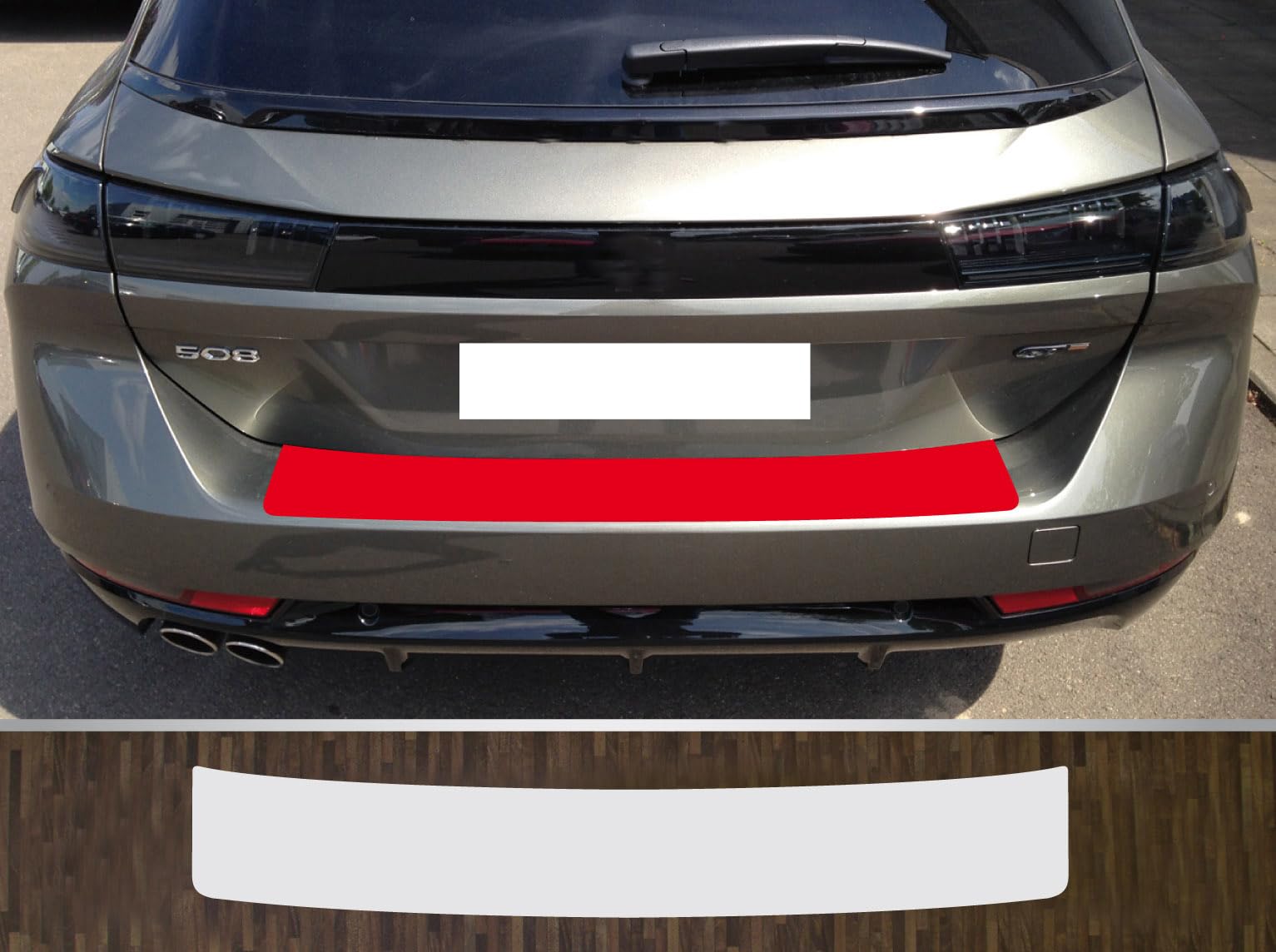 kompatibel mit Peugeot 508 SW ab 2019, Lackschutzfolie Ladekantenschutz transparent von is-tuning