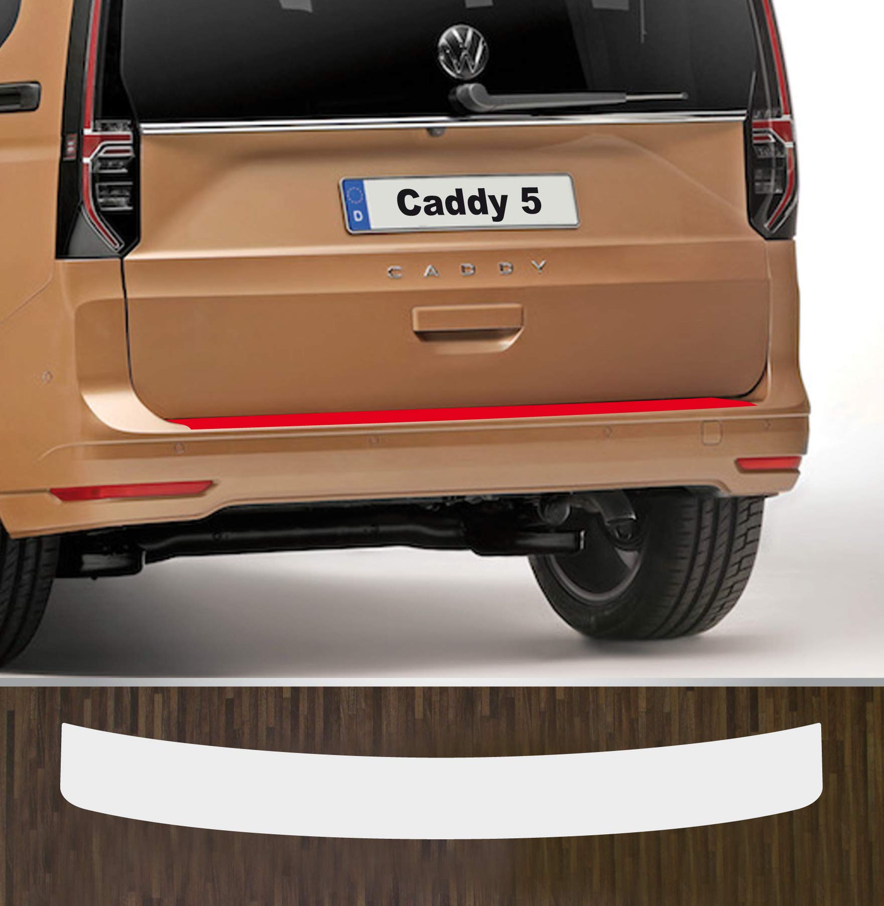 kompatibel mit VW Caddy 5 ab 2020 Lackschutzfolie Ladekantenschutz transparent von is-tuning