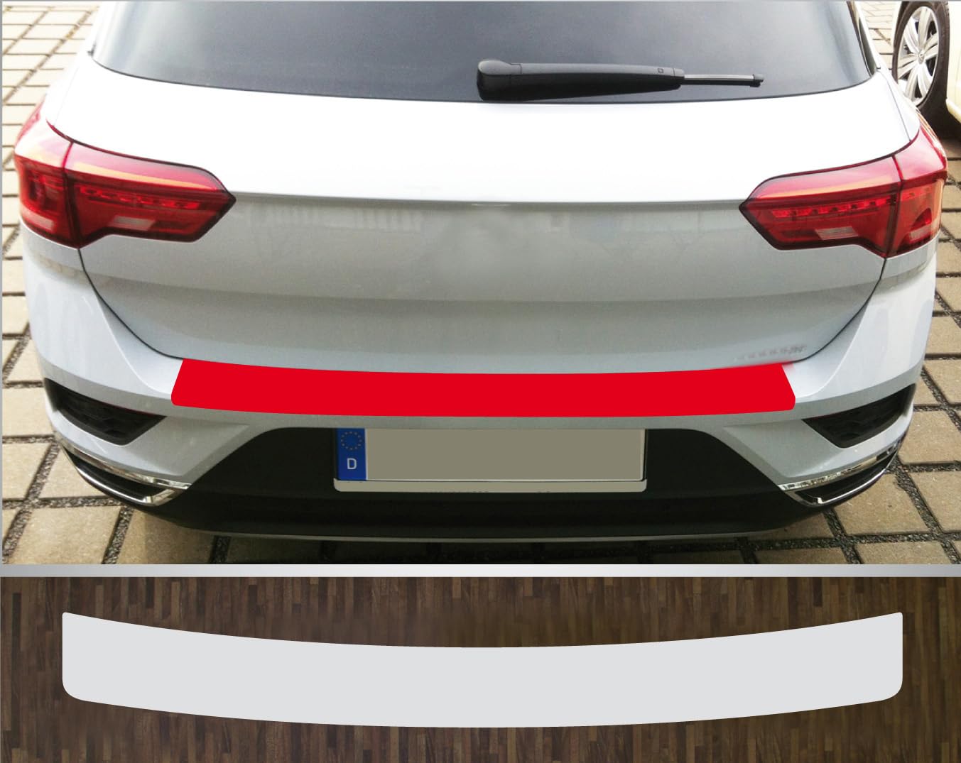 kompatibel mit VW T-ROC ab 2017 Lackschutzfolie Ladekantenschutz transparent von is-tuning