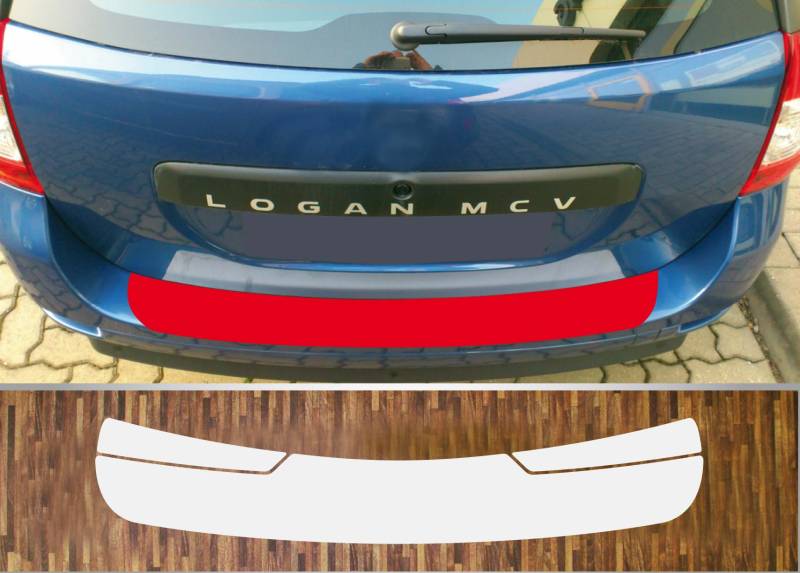 kompatibel mit Dacia Logan 2 MCV, ab 2013 Lackschutzfolie Ladekantenschutz transparent von is-tuning