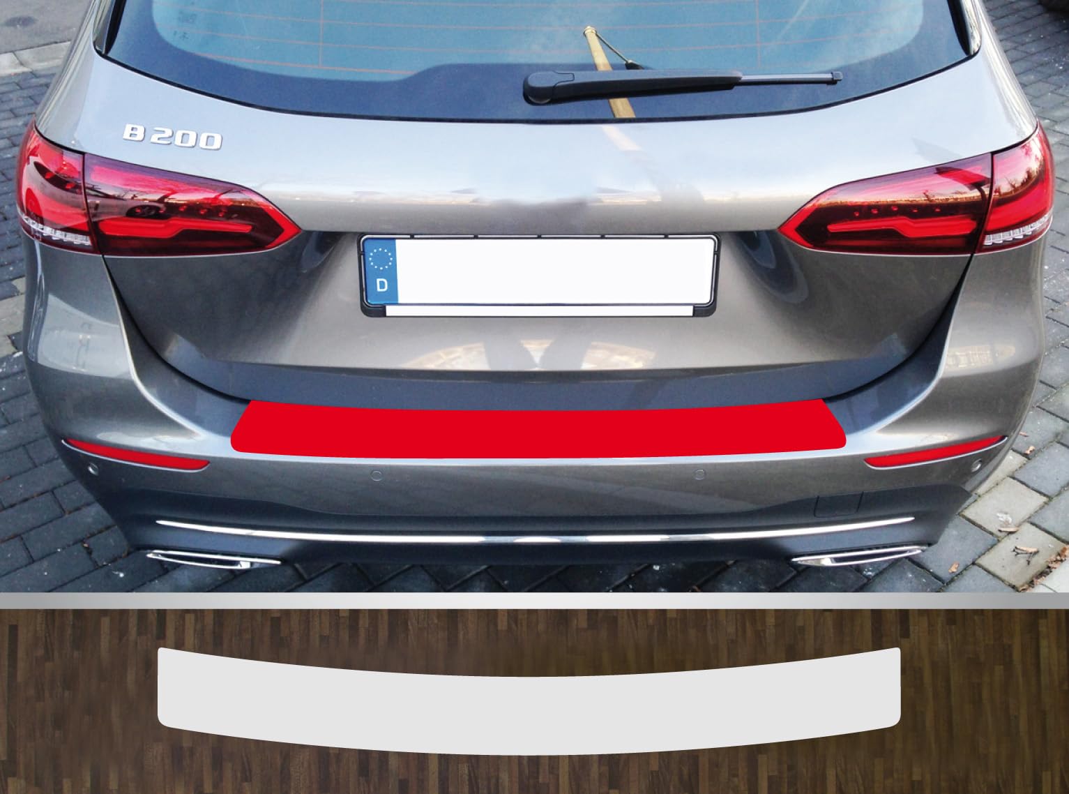 kompatibel mit Mercedes B-Klasse ab 2019 Lackschutzfolie Ladekantenschutz transparent von is-tuning