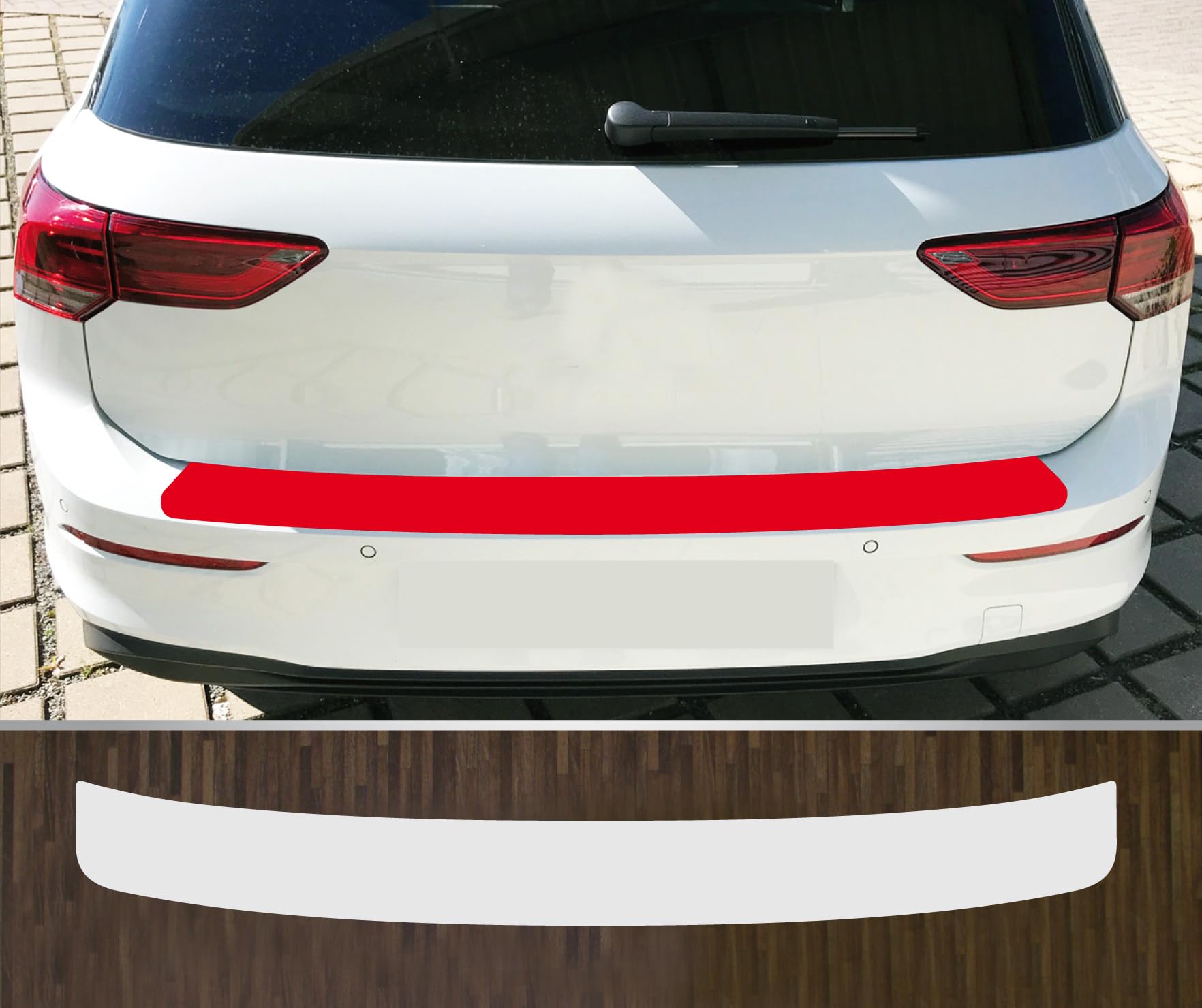 kompatibel mit VW Golf 8 Limousine ab 2019 Lackschutzfolie Ladekantenschutz transparent von is-tuning