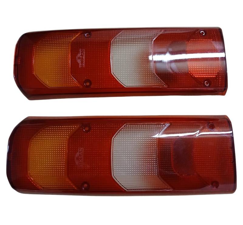 isiksan 2 x Rücklichtglas Rückleuchtenglas Lichtscheibe Glas Rückleuchten Heckleuchten für Mercedes Actros MP4 LKW Anhänger Rot Weiß Gelb von isiksan