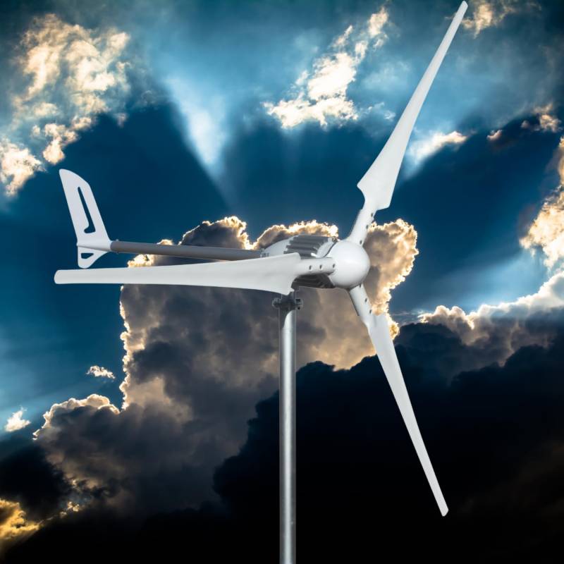 ISTABREEZE Wind Turbine Generator i-2000 Watt 48 Volt Windkraftanlage - Flügel in weiß Windgenerator von Istabreeze