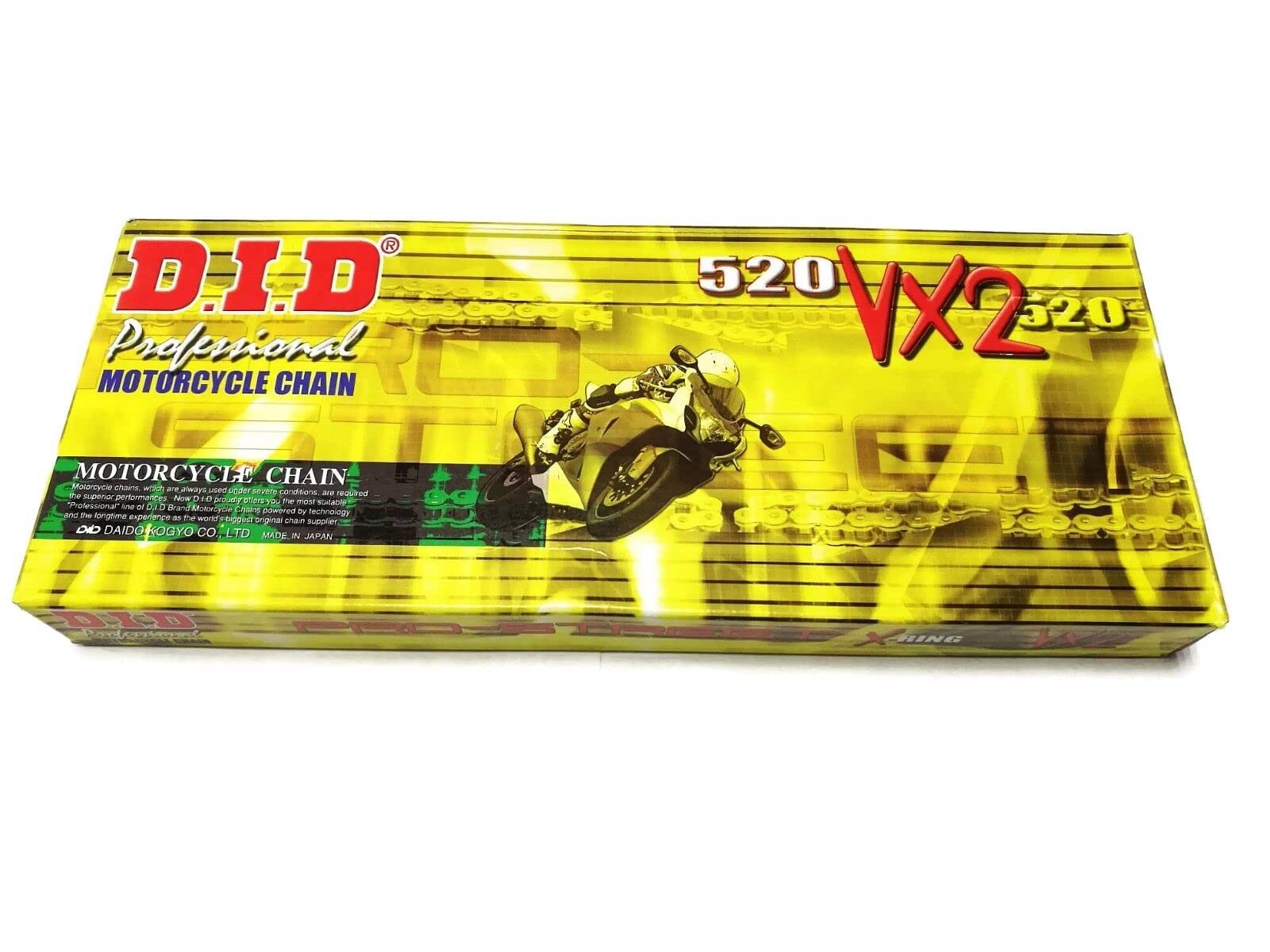 Kette DID X-Ringkette 520VX2 112 Glieder verstärkt Chain DID 520VX2-112 Kette DID X-Ringkette 520VX2 112 Glieder verstärkt Chain DID 520VX2-112 von italyracing