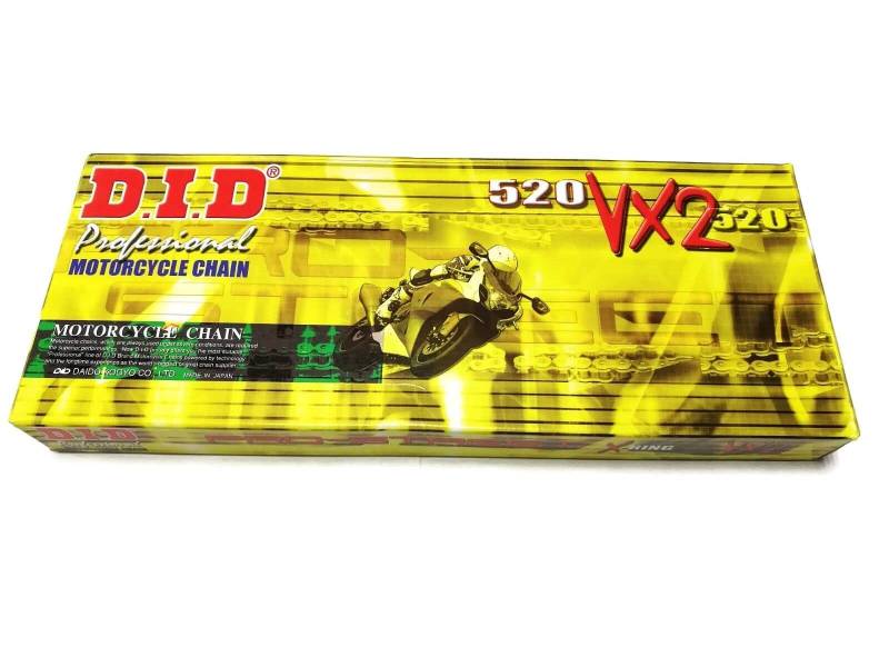 Kette DID X-Ringkette 520VX2 112 Glieder verstärkt Chain DID 520VX2-112 von italyracing