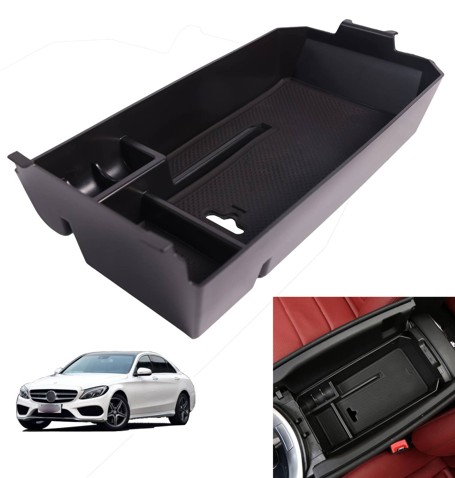 Aufbewahrungsbox Organizer Mittelkonsole Kompatibel mit Armlehne C Klasse W205 2015-2024 and GLC Klasse W253 2016-2024 & EQC CN293 2019-2023 Aufbewahrungsbox Organizer Mittelkonsole Kompatibel mit Armlehne C Klasse W205 2015-2024 and GLC Klasse W253 2016-2024 & EQC CN293 2019-2023 von itdegno