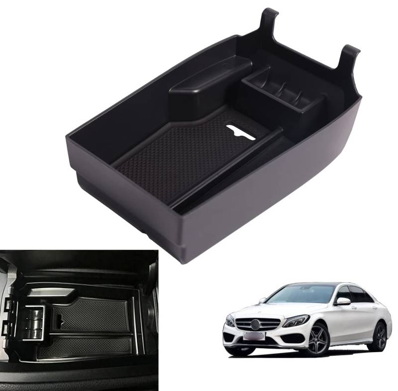 itdegno Aufbewahrungsbox Organizer Mittelkonsole, für Armlehne C-Klasse W204 2008-2014 von itdegno