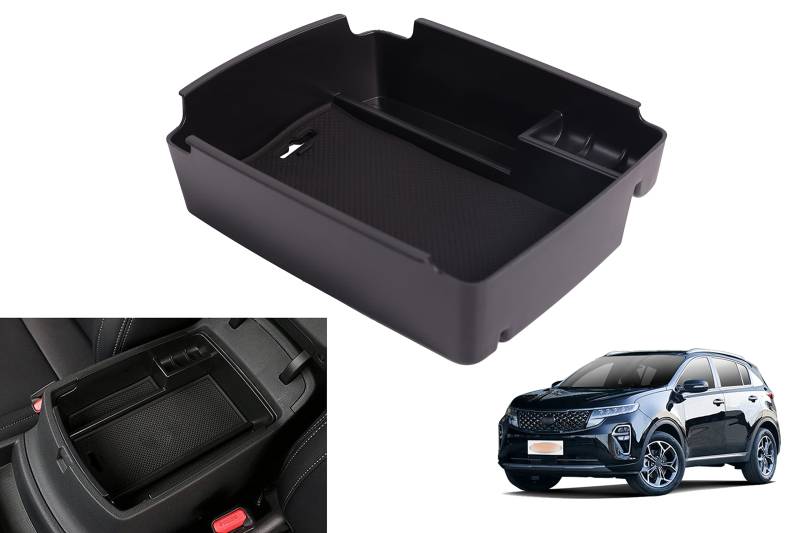 Aufbewahrungsbox Organizer Mittelkonsole Für Armlehne Sportage KX5 QL 4 2016-2022（Automatikgetriebe nur verwenden） von itdegno