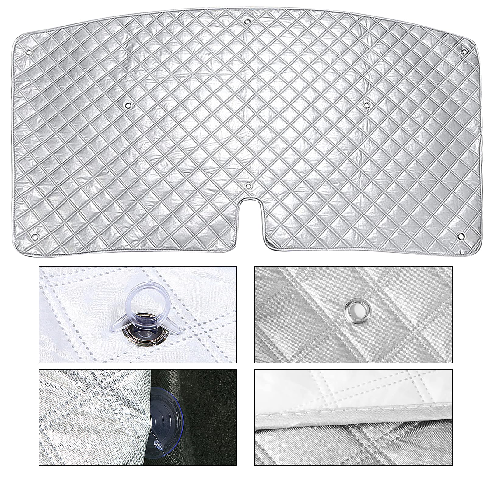 Sonnenschutz Auto Frontscheibe, Sonnenschutz für Wohnwagen-Windschutzscheibe, UV-Schutz Auto Sonnenschirm, Wärmeisolierung, Einfache Lagerung für Peugeot Boxer, FIAT Ducato, Silber Sonnenschutz Auto Frontscheibe, Sonnenschutz für Wohnwagen-Windschutzscheibe, UV-Schutz Auto Sonnenschirm, Wärmeisolierung, Einfache Lagerung für Peugeot Boxer, FIAT Ducato, Silber von jackfru