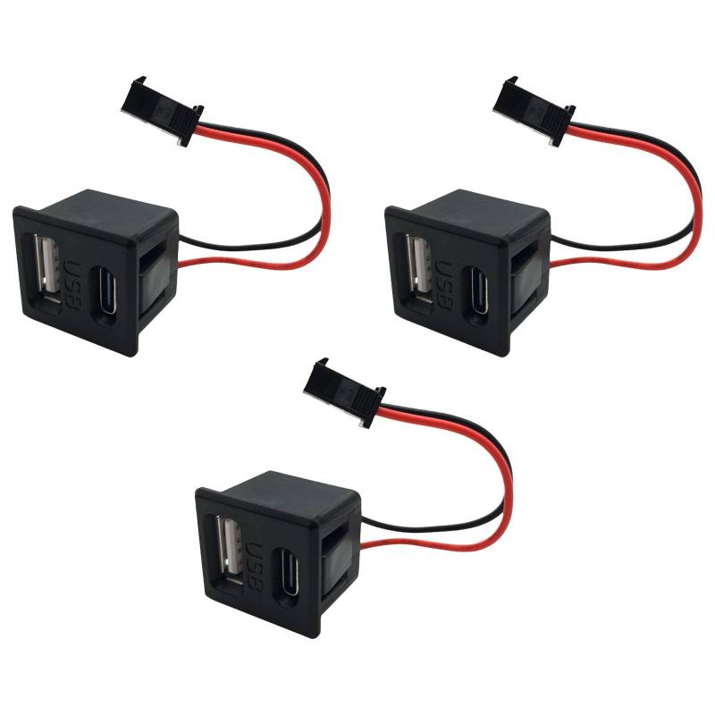 3PCS Lampe Schnappten Fit Power Outlets Mit USB Und Typ C Verbindungsanschluss Für Eine Schnelle Und Sichere Ladung von jdstty