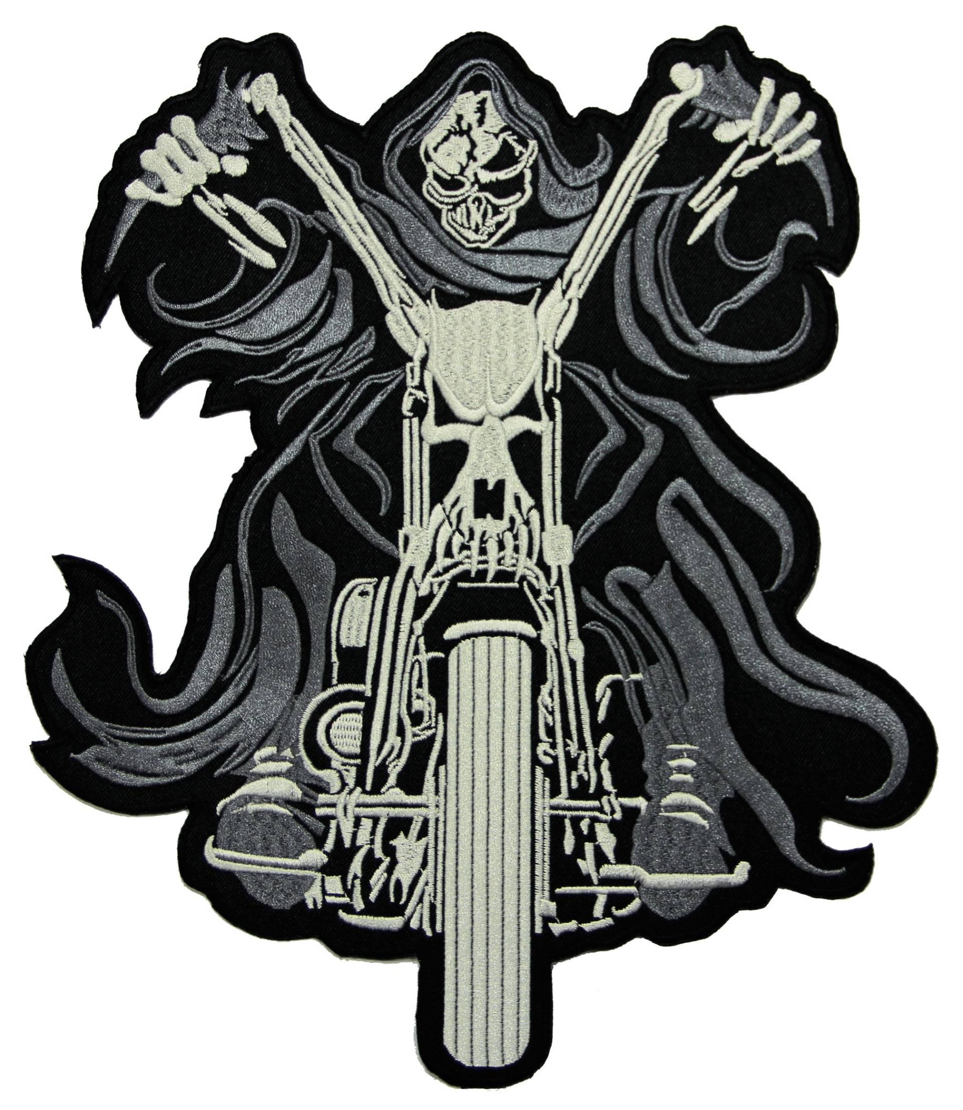 jgzcs Ghostrider Backpatch Rückenaufnäher XXL ca. 21,5 x 25,5 cm von KONGZEE