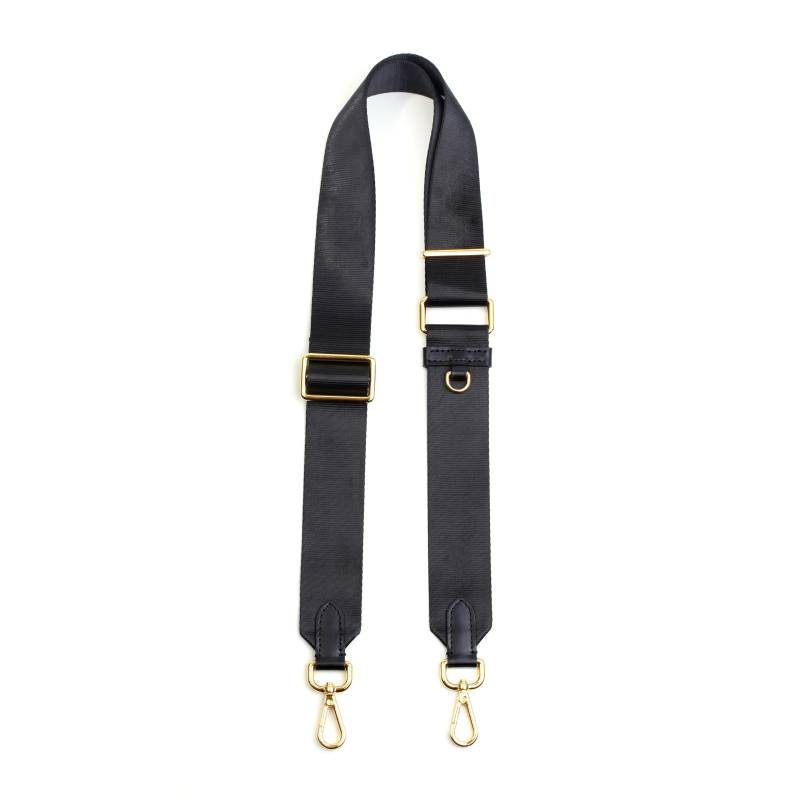 Jiesinlov Schwarze Ersatzriemen für Handtaschen von Hobo, verstellbar, Schwarz / goldfarben von jiesinlov