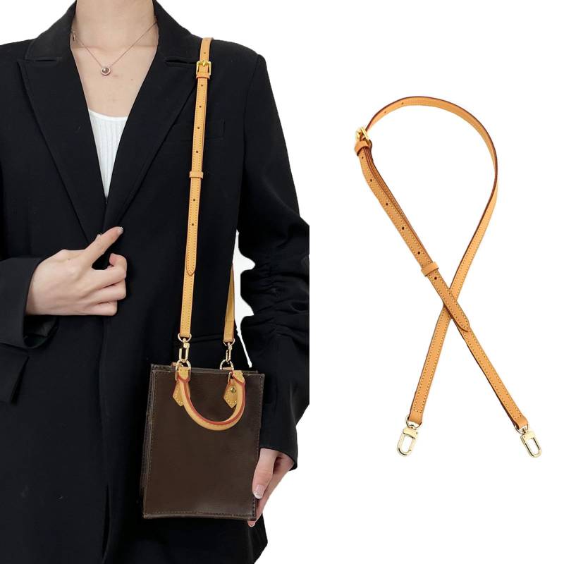 jiesinlov Vachetta Leder Riemen Ersatz verstellbar, Handtasche Schulterriemen Crossbody für Handtasche (Bienenwachs-Einstellbare Länge:100-120cm,Breite:1.1cm) von jiesinlov