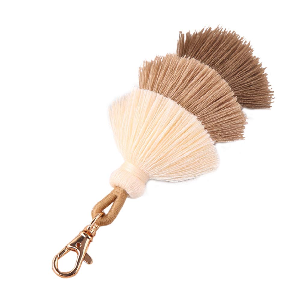 jiheousty Handgefertigte Damen-Tasche, bunt, Boho, Pom Pom Quaste, Schlüsselanhänger, Modeschmuck jiheousty Handgefertigte Damen-Tasche, bunt, Boho, Pom Pom Quaste, Schlüsselanhänger, Modeschmuck von jiheousty