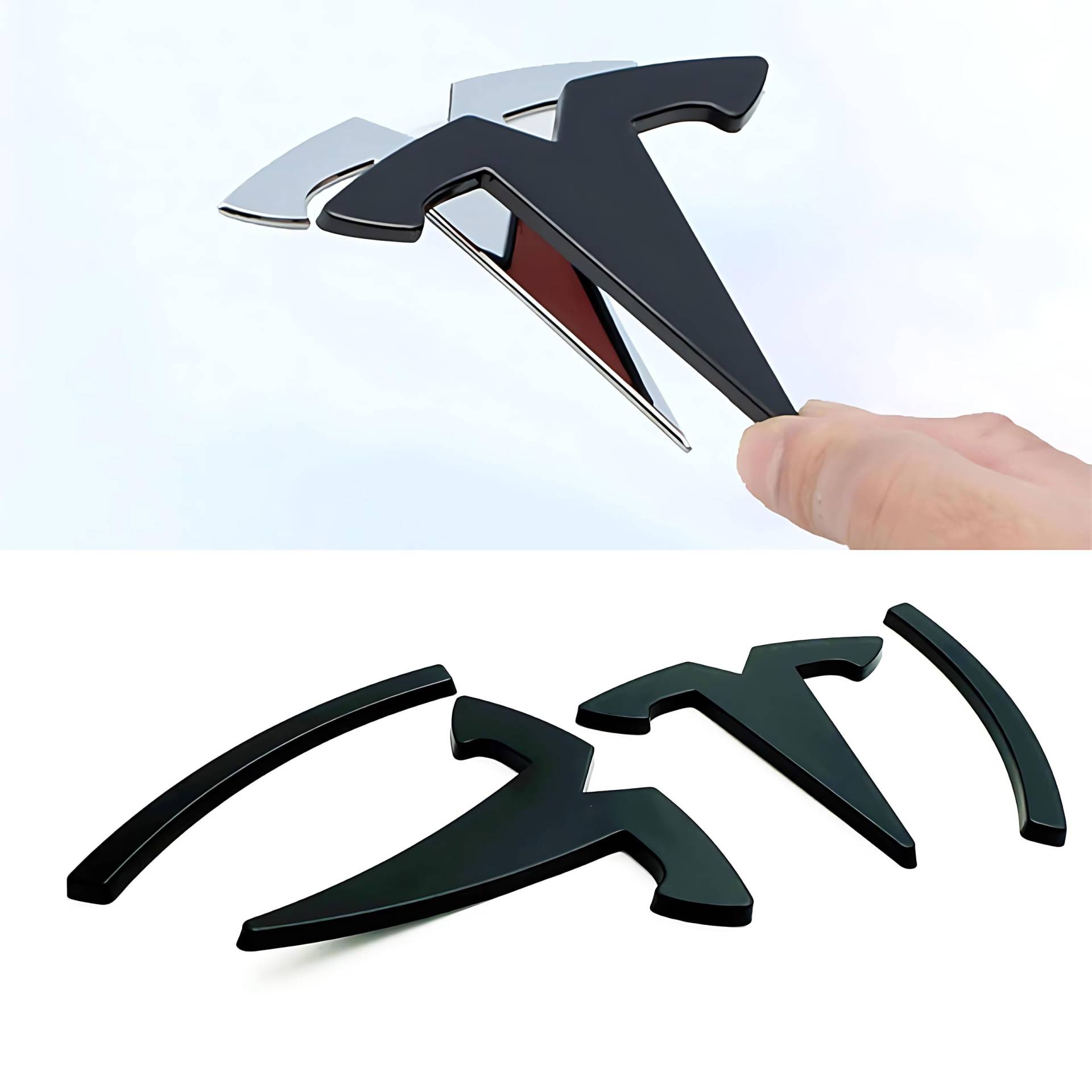 Emblem Aufkleber Abdeckung kompatibel mit Tesla Model 3 2020–2023 – 3-teiliges Set für Frontgrill, Kofferraum, Lenkrad – 3D Carbon Optik – Einfache Montage,3-Black Emblem Aufkleber Abdeckung kompatibel mit Tesla Model 3 2020–2023 – 3-teiliges Set für Frontgrill, Kofferraum, Lenkrad – 3D Carbon Optik – Einfache Montage,3-Black von jinhuo