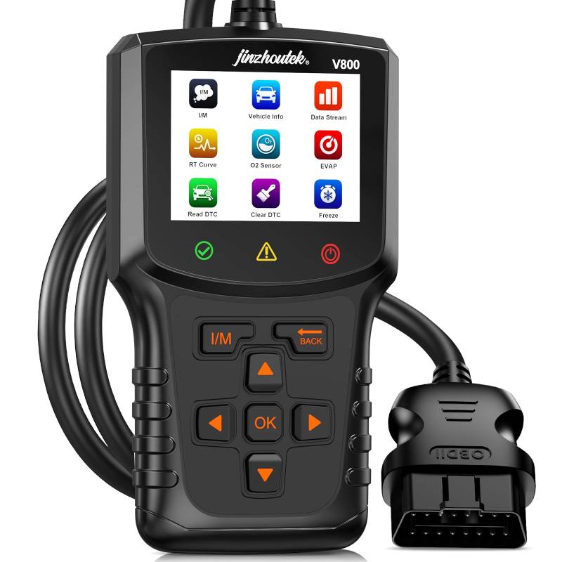 OBD2 Diagnosegerät OBD Auto Diagnose: EOBD Auto Adapter Motor Fehlerauslesegerät Lesegerät mit Vollständigen OBDII Funktionen - KFZ Auslesegerät Deutsch für BMW VW Mercedes Audi Alle OBDII Fahrzeugen von jinzhoutek