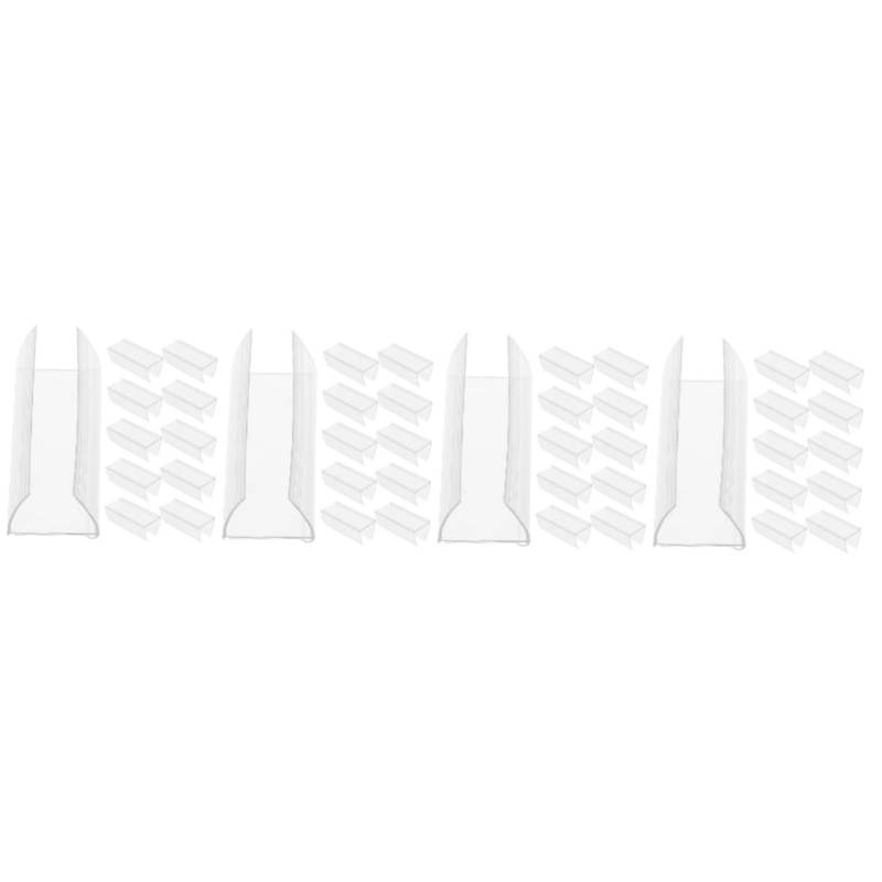 jojofuny 4 Sätze Preisleiste Clip Einzelhandelsetikett Für Halter Tag Nummer Regal Display Regal Zeichen Ständer Transparent Das Haustier 60 Stück * 4 von jojofuny