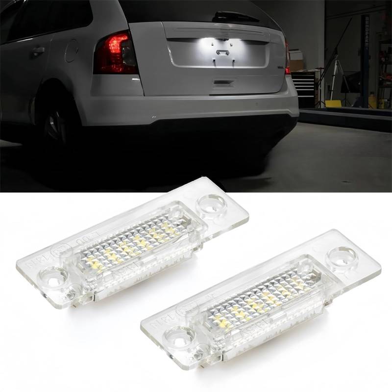 joonnair 2 x LED Kennzeichenbeleuchtung für VW Caddy 3 4 Golf Plus Passat Jetta, Nummernschildbeleuchtung 6500K 12V, 18SMD CanBus Fehlerfrei, Weißes Licht von joonnair