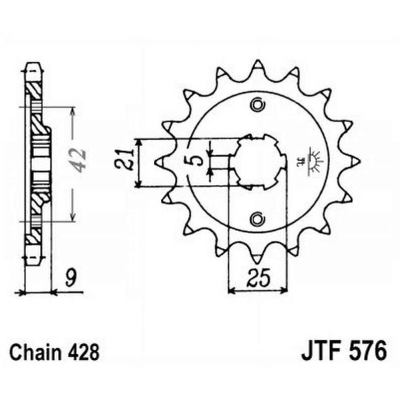 Ritzel JT 576 Z15 von JT Sprockets