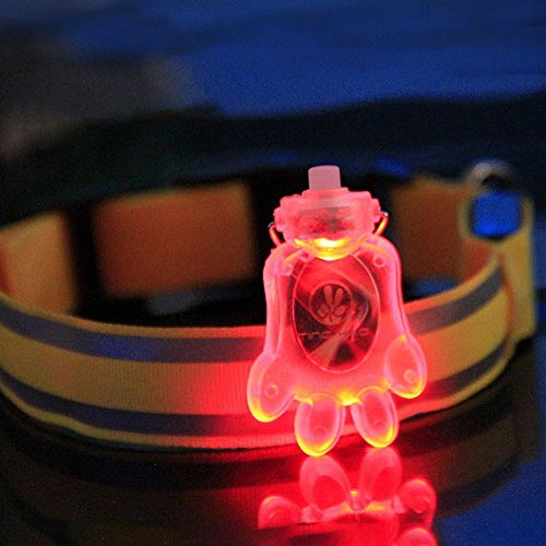 juxinuk 1pc Anti verlorenes Licht-Blitz-Anhänger für Haustier (Rot) von juxinuk