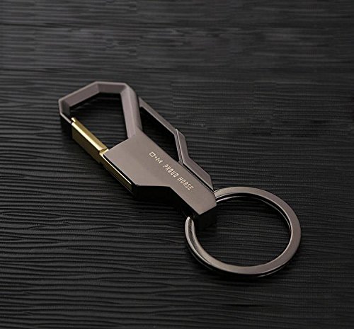 Auto Schlüsselanhänger Key Ring Haken Halter Key Kleiderbügel Business Creative Geschenk für sie für Ihn, 1 pc Matte Black von jwn