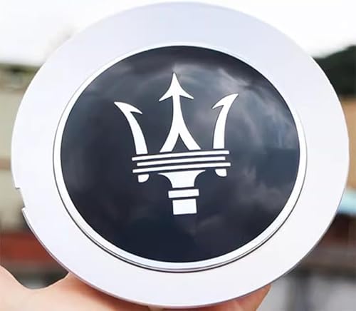jyszq 4 stück Auto Radnabenkappen für Maserati Ghibli 152mm, Wasserdicht Verschleißfest Radnabe Abdeckung mit Logo Nabenkappen Reifen Felgen Aufkleber,B von jyszq