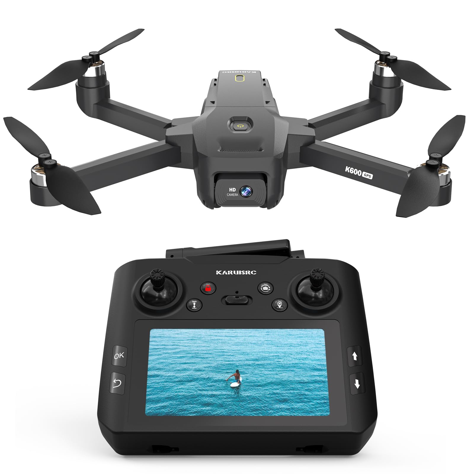 K600GPS Drohne mit Kamera, 4.5inch LCD Fernbedienung, GPS Auto Rückkehr, Gestenflug, modulare Batterie, 32G SD Karte, bürstenloser Motor, optischer Fluss, 3 Geschwindigkeiten für Erwachsene/Anfänger K600GPS Drohne mit Kamera, 4.5inch LCD Fernbedienung, GPS Auto Rückkehr, Gestenflug, modulare Batterie, 32G SD Karte, bürstenloser Motor, optischer Fluss, 3 Geschwindigkeiten für Erwachsene/Anfänger von karuisrc