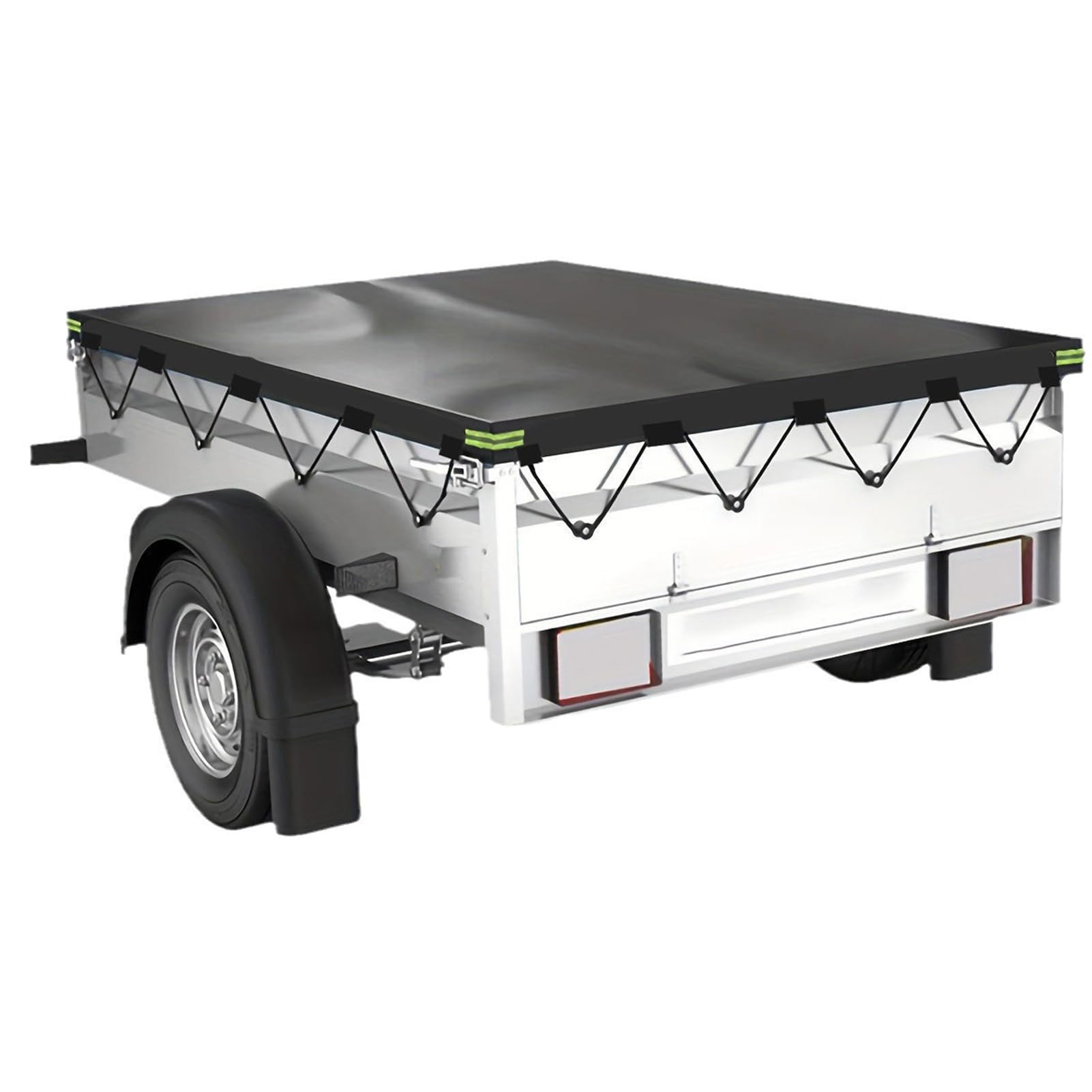 kawehiop Robuste Anhängerabdeckung für Outdoor Abenteuer, Autoanhänger, Polyester und mit Seilen und Ringen ausgestattet kawehiop Robuste Anhängerabdeckung für Outdoor Abenteuer, Autoanhänger, Polyester und mit Seilen und Ringen ausgestattet von kawehiop